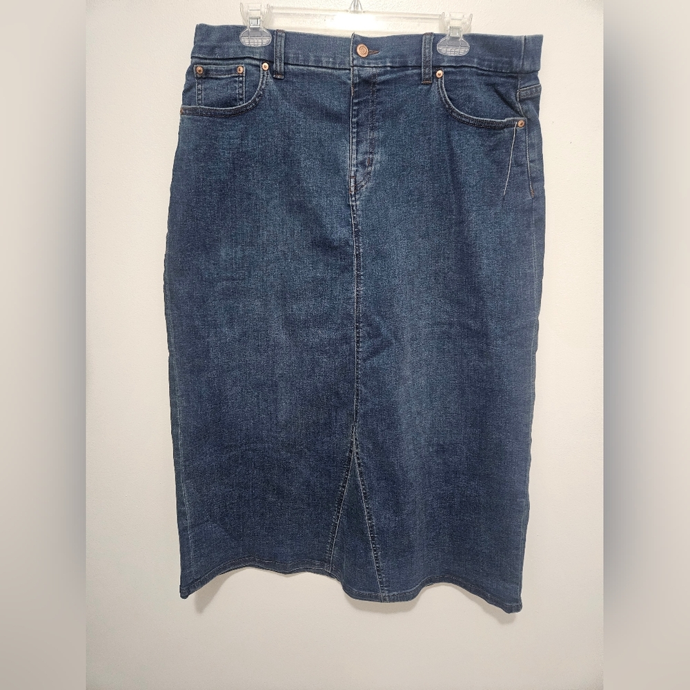 Denim And Co. Canyon Retreat Y-seam Pencil Skirt